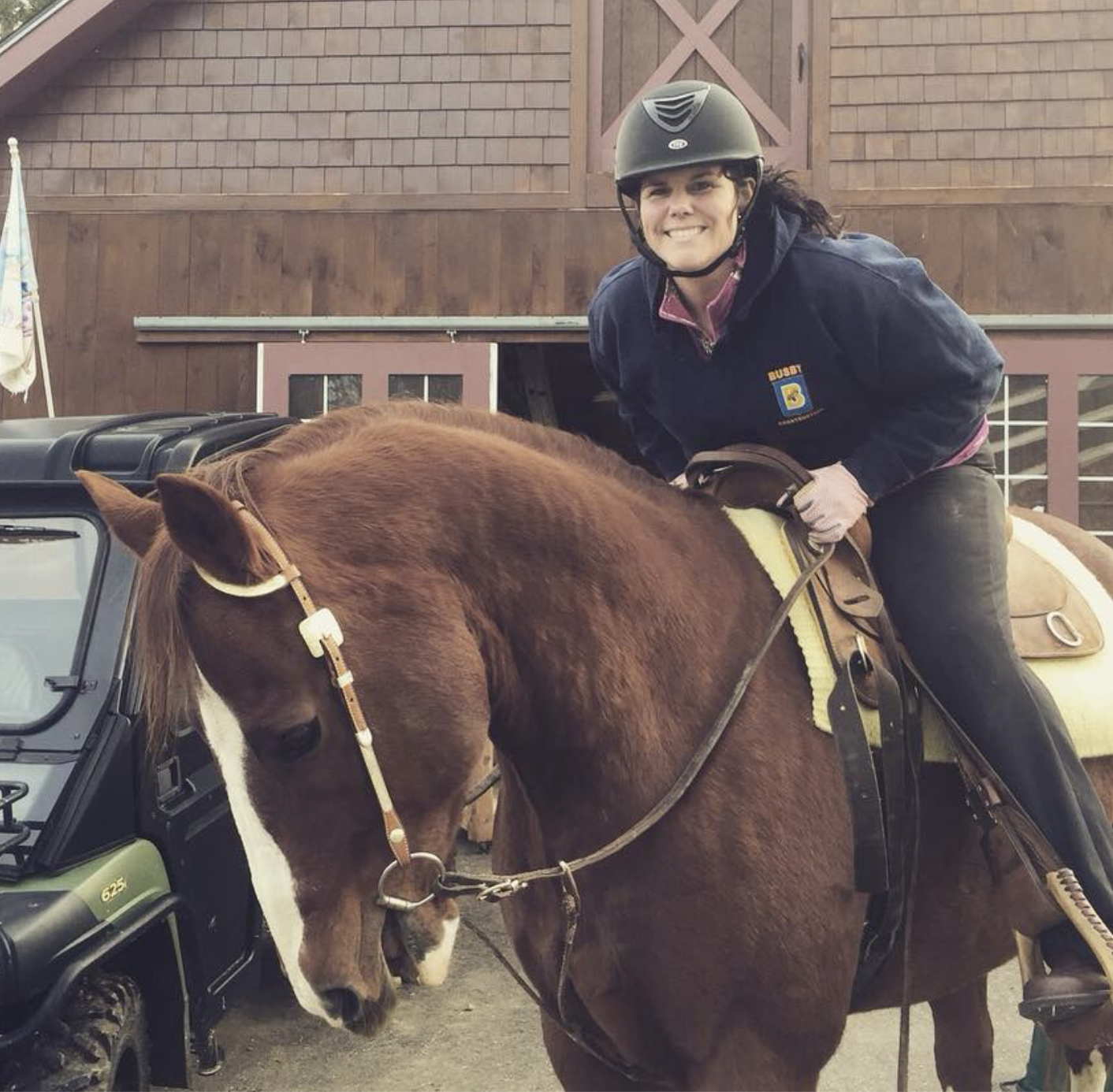 Riding registered paint horse for fun.